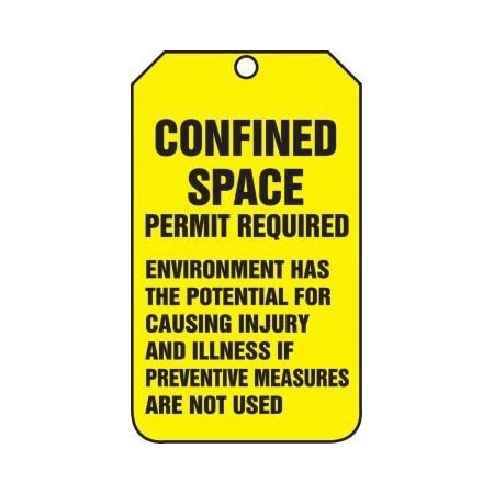 CONFINED SPACE STATUS TAG CONFINED TSS822PTM